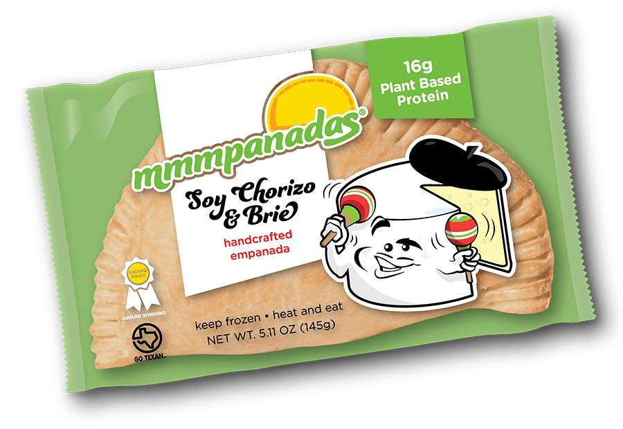 soy chorizo and brie empanada package